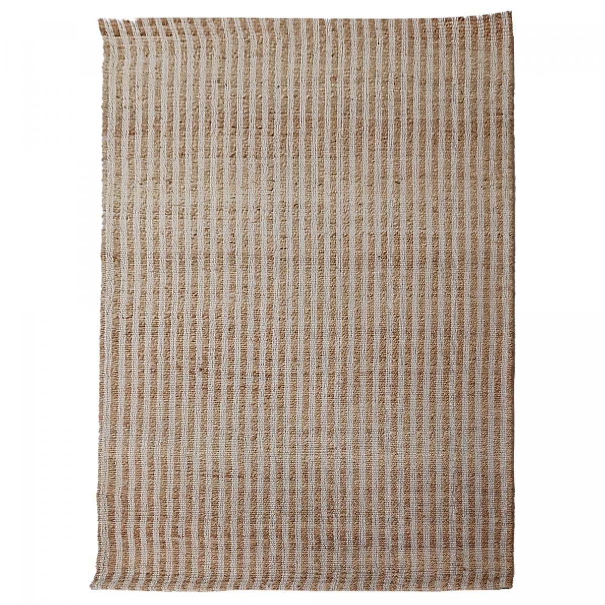 Tapis jute fait main motif faux uni VERTYJUTE