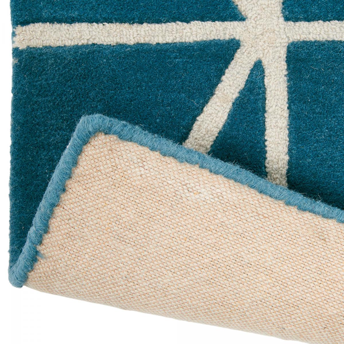 Tapis salon et chambre fait à la main en laine motif abstrait VISO — vue 5