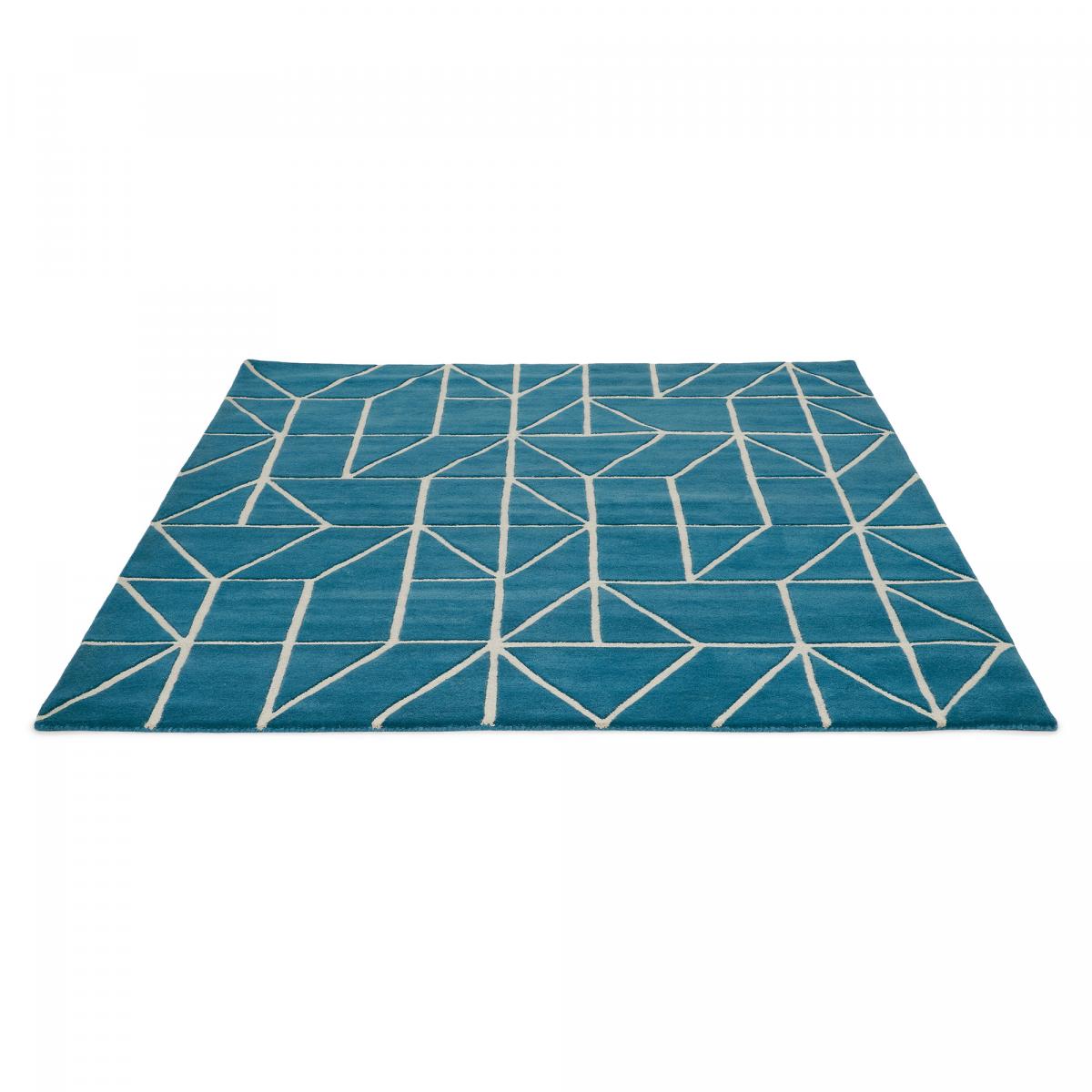 Tapis salon et chambre fait à la main en laine motif abstrait VISO — vue 6