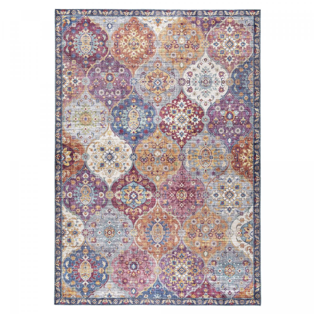 Tapis salon et chambre tissé motif ethnique VIVACE 5