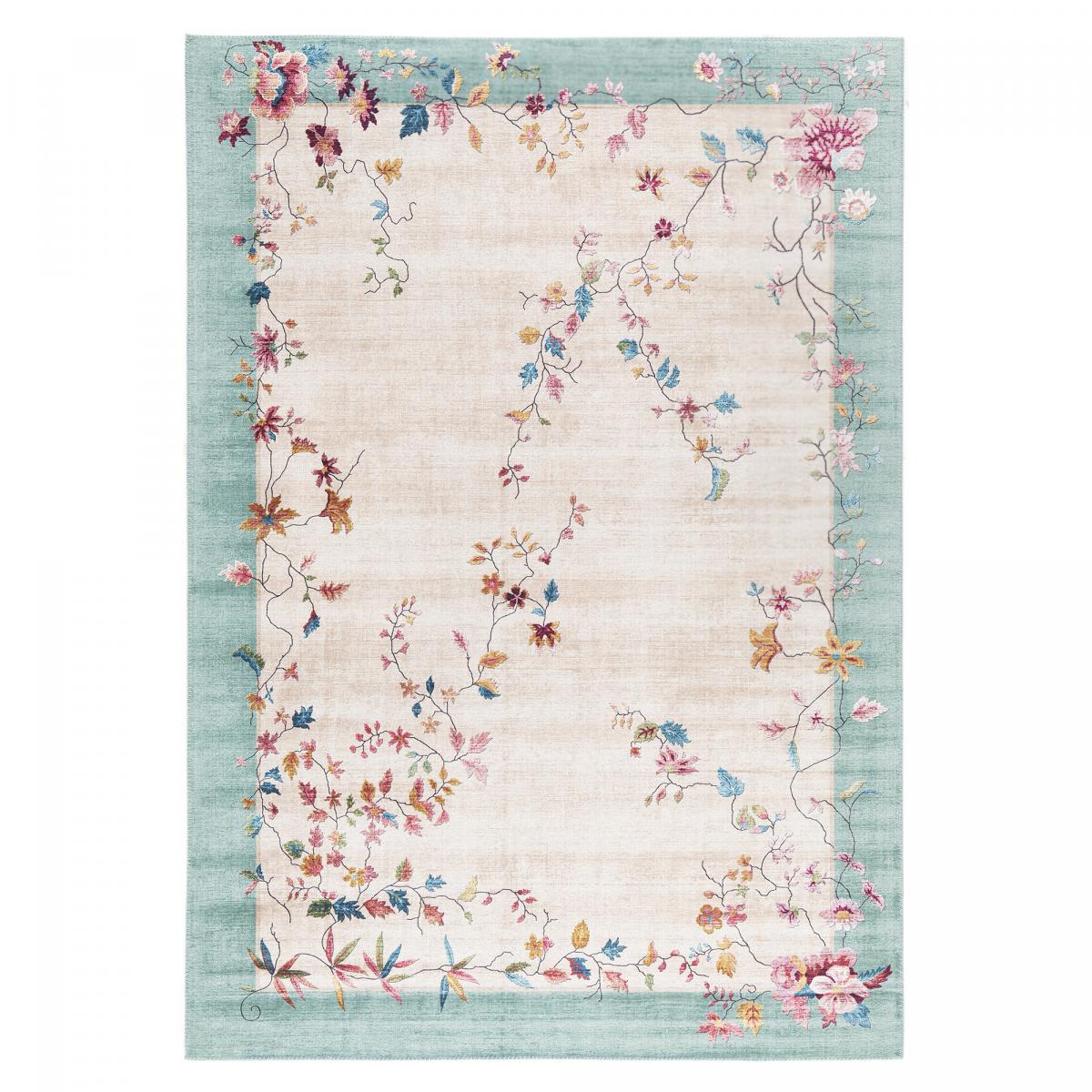 Tapis salon et chambre tissé motif floral VIVACE 7