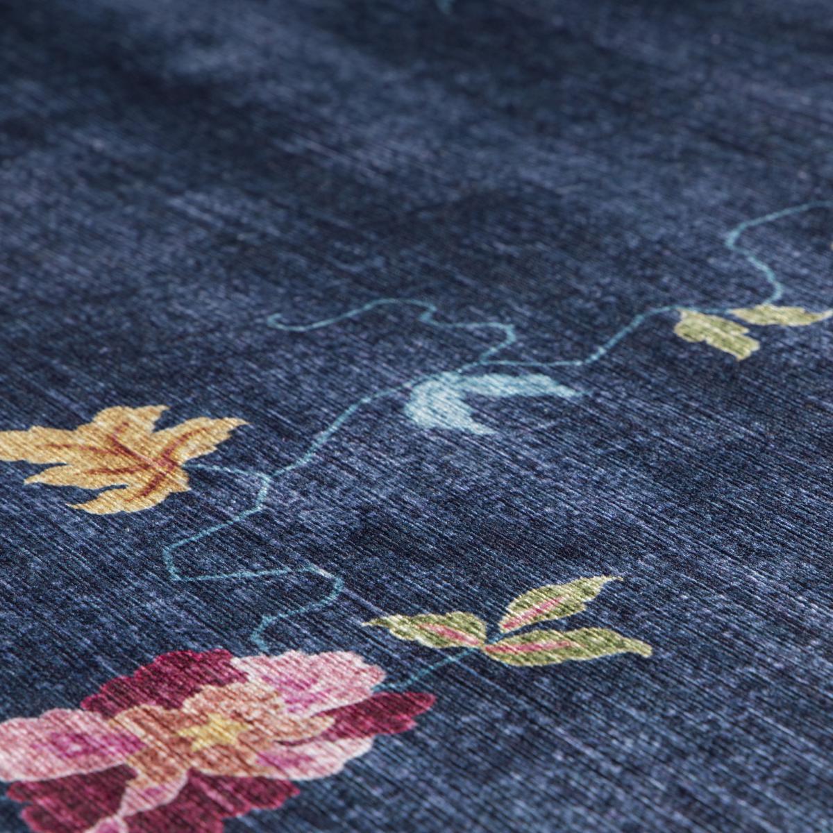 Tapis salon et chambre tissé motif floral VIVACE 8 — vue 4