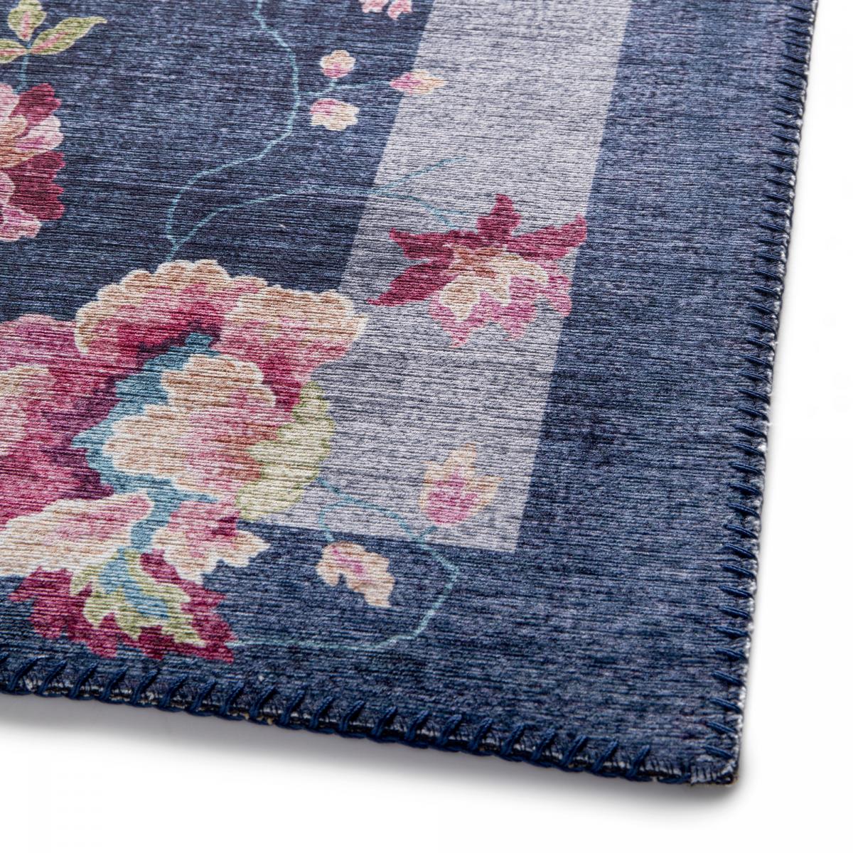 Tapis salon et chambre tissé motif floral VIVACE 8 — vue 5