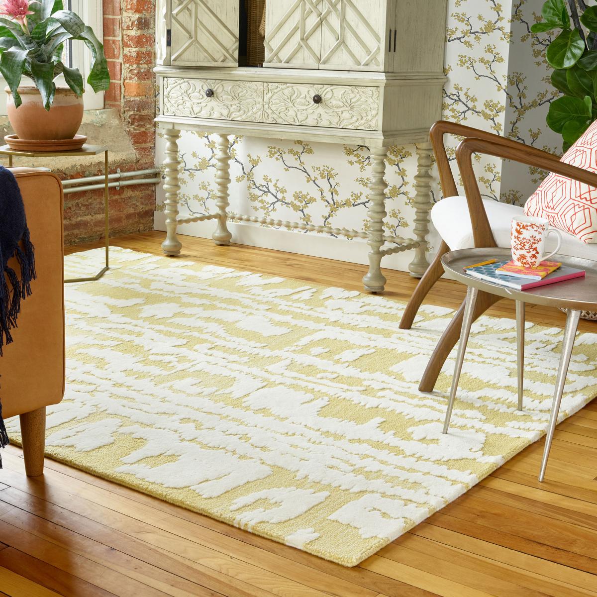 Tapis salon et chambre fait à la main en laine motif abstrait — vue 3