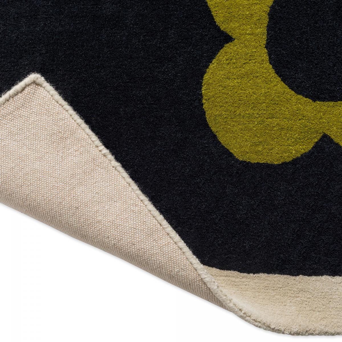 Tapis salon et chambre fait main en laine motif floral WIDROSE — vue 6