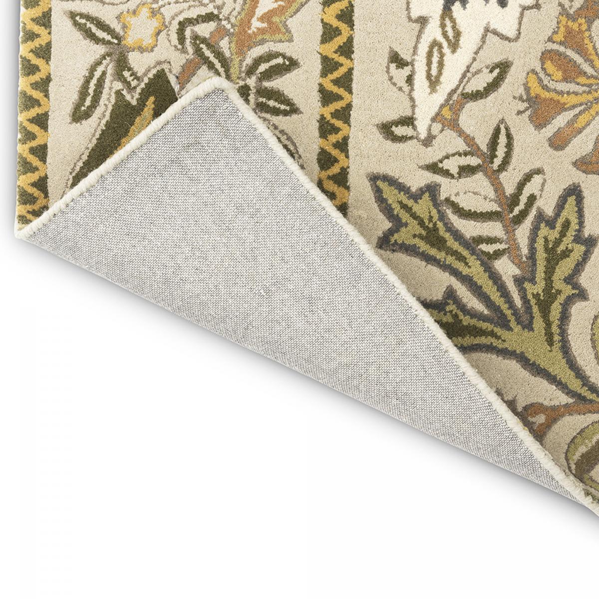 Tapis salon et chambre fait à la main en laine motif floral WILMINA — vue 5