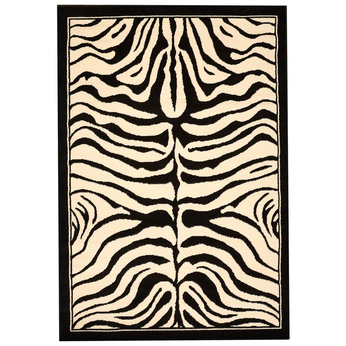 Tapis salon et chambre tissé motif animaux ZEBRE