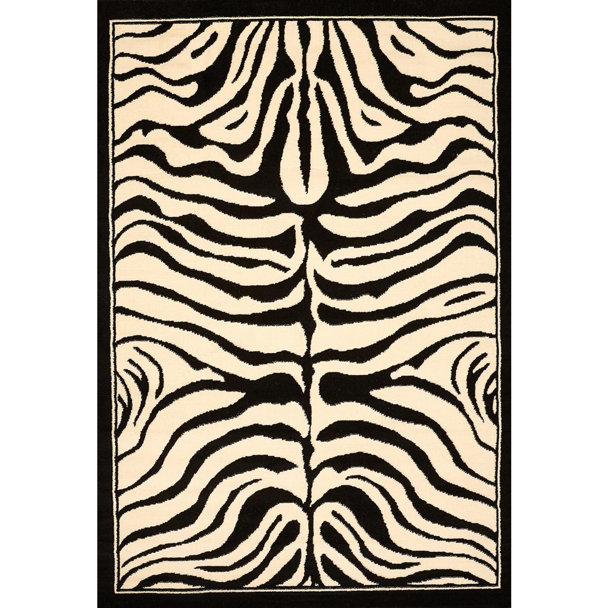 Tapis salon et chambre tissé motif animaux LYN1 ZEBRO