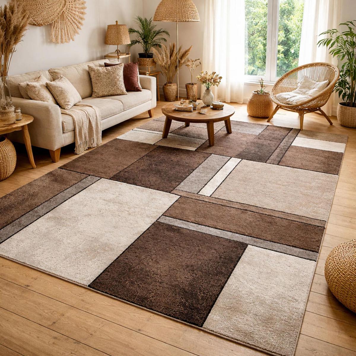 Tapis pour une chambre ou une entrée tissé motif géométrique LYN8 GEOME — vue 3