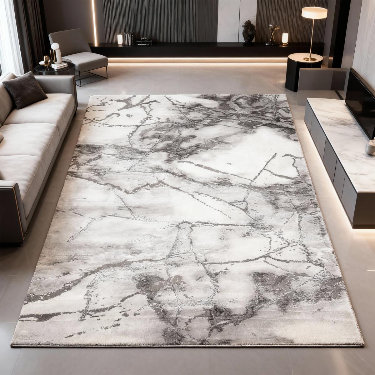 Tapis salon et chambre tissé motif abstrait MARBAL — vue 3