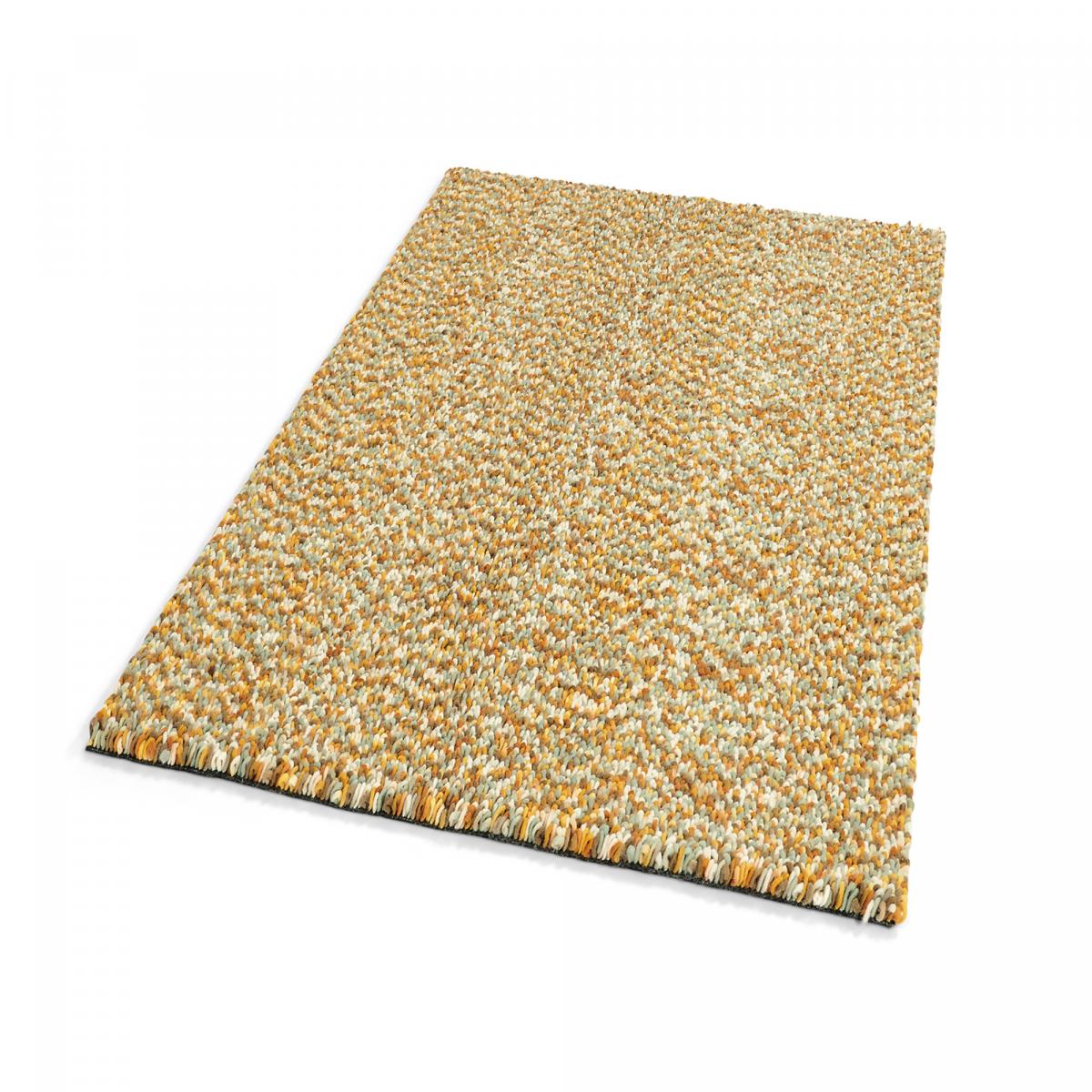 Tapis longs poils shaggy tissé en laine motif faux uni BOUCLEN — vue 6