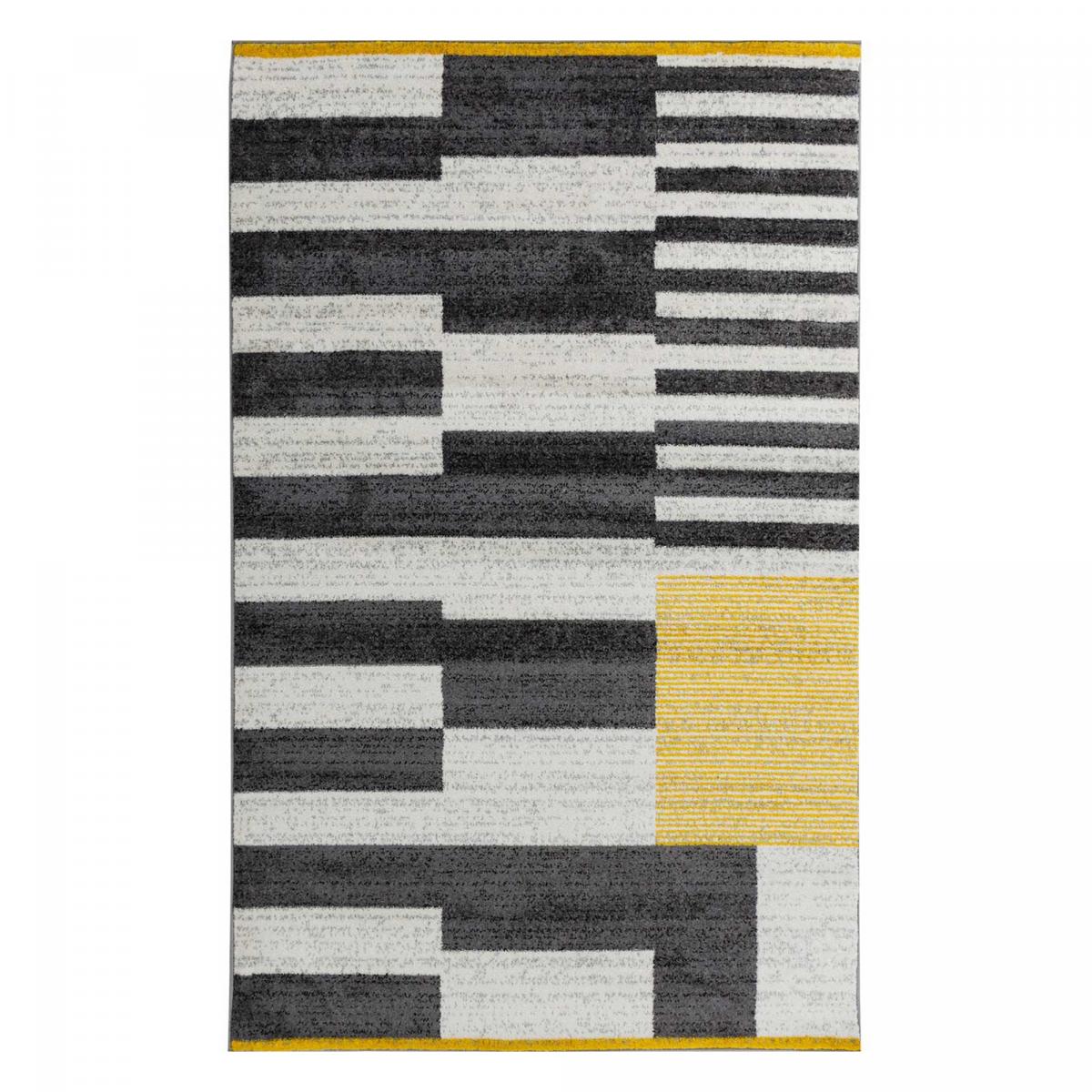 Tapis entrée tissé motif géométrique LIGNAL