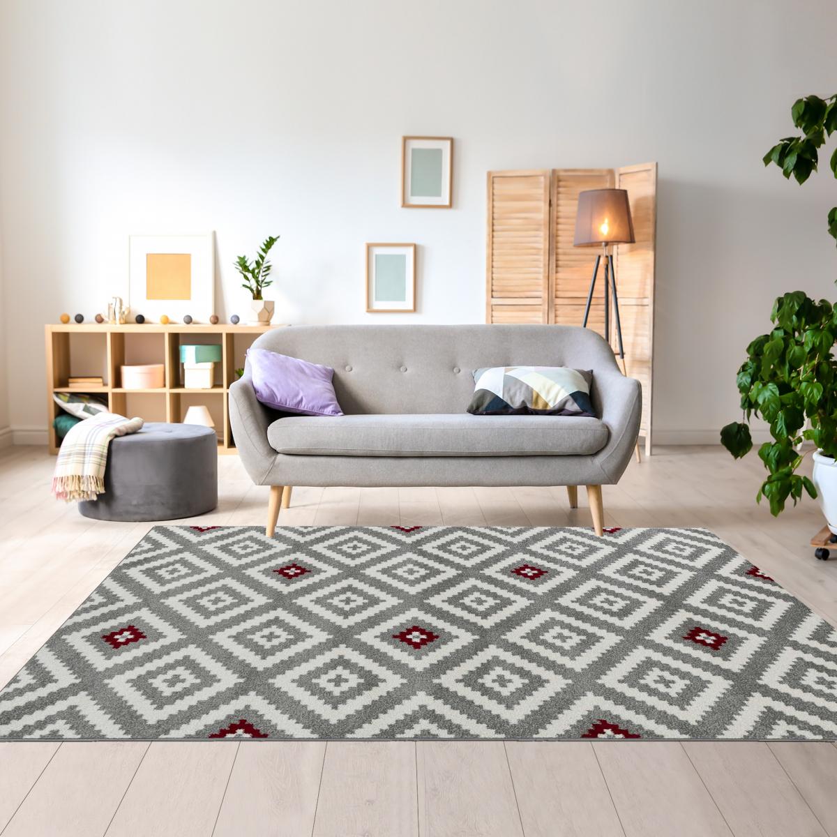 Tapis salon et chambre tissé motif géométrique EFELON 1 — vue 3