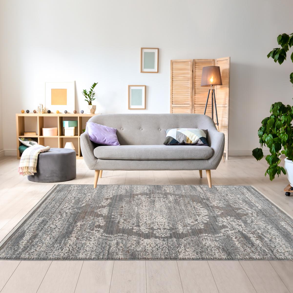 Tapis Chambre tissé motif oriental MEDALLIA — vue 3