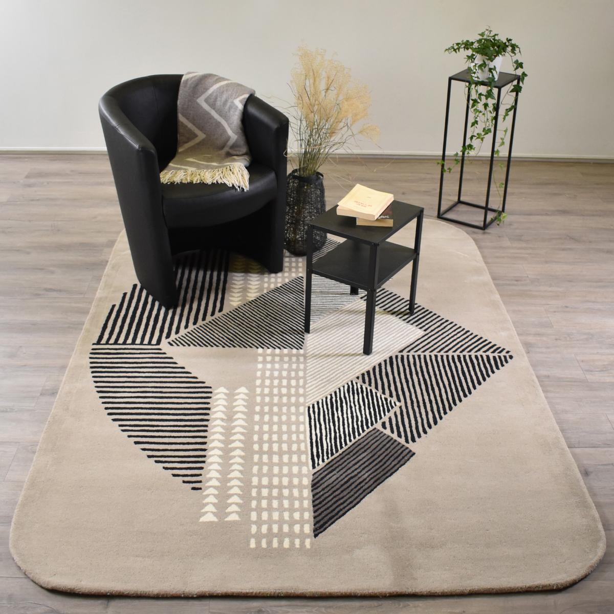 Tapis salon et chambre fait à la main en laine DECO STYLE — vue 3