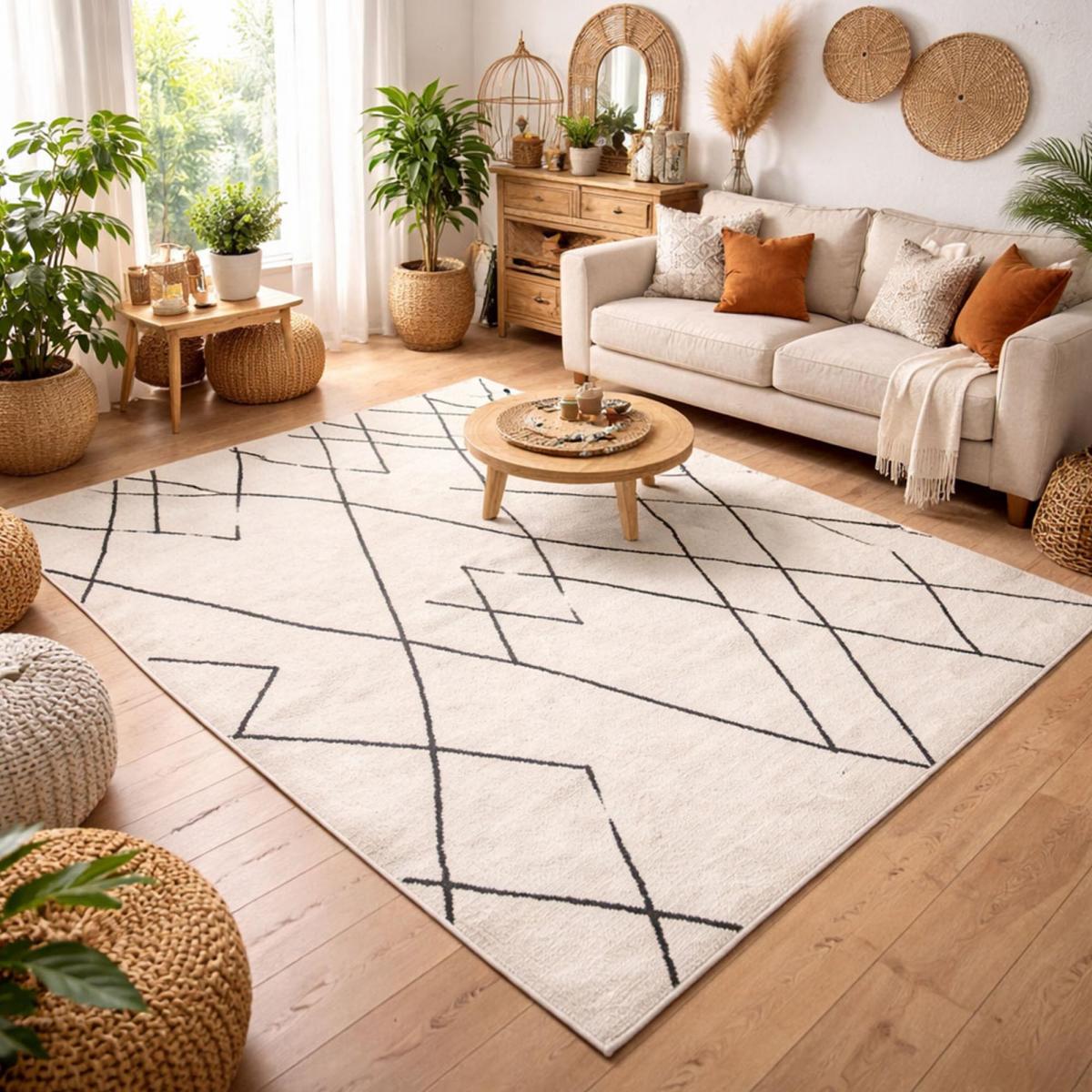 Tapis berbère tissé motifs tribaux NALADON — vue 3