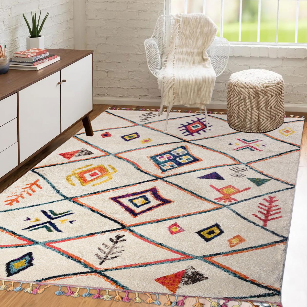 Tapis berbère tissé motifs tribaux LYN5 OURIKA C — vue 3