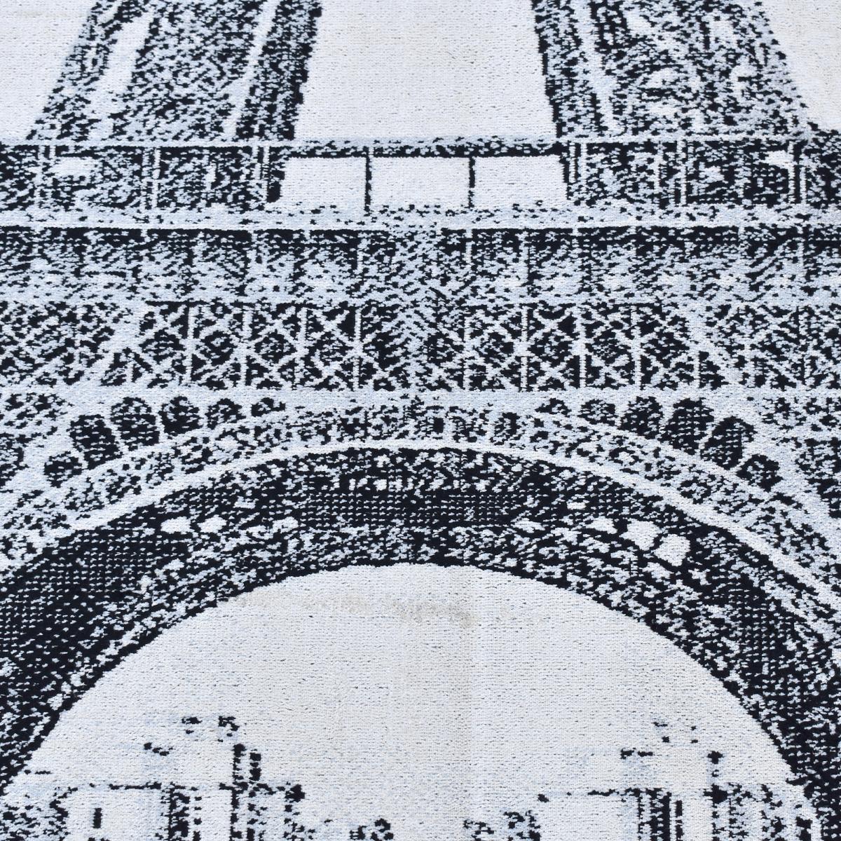 Tapis salon et chambre tissé motif fresque PARIS — vue 6