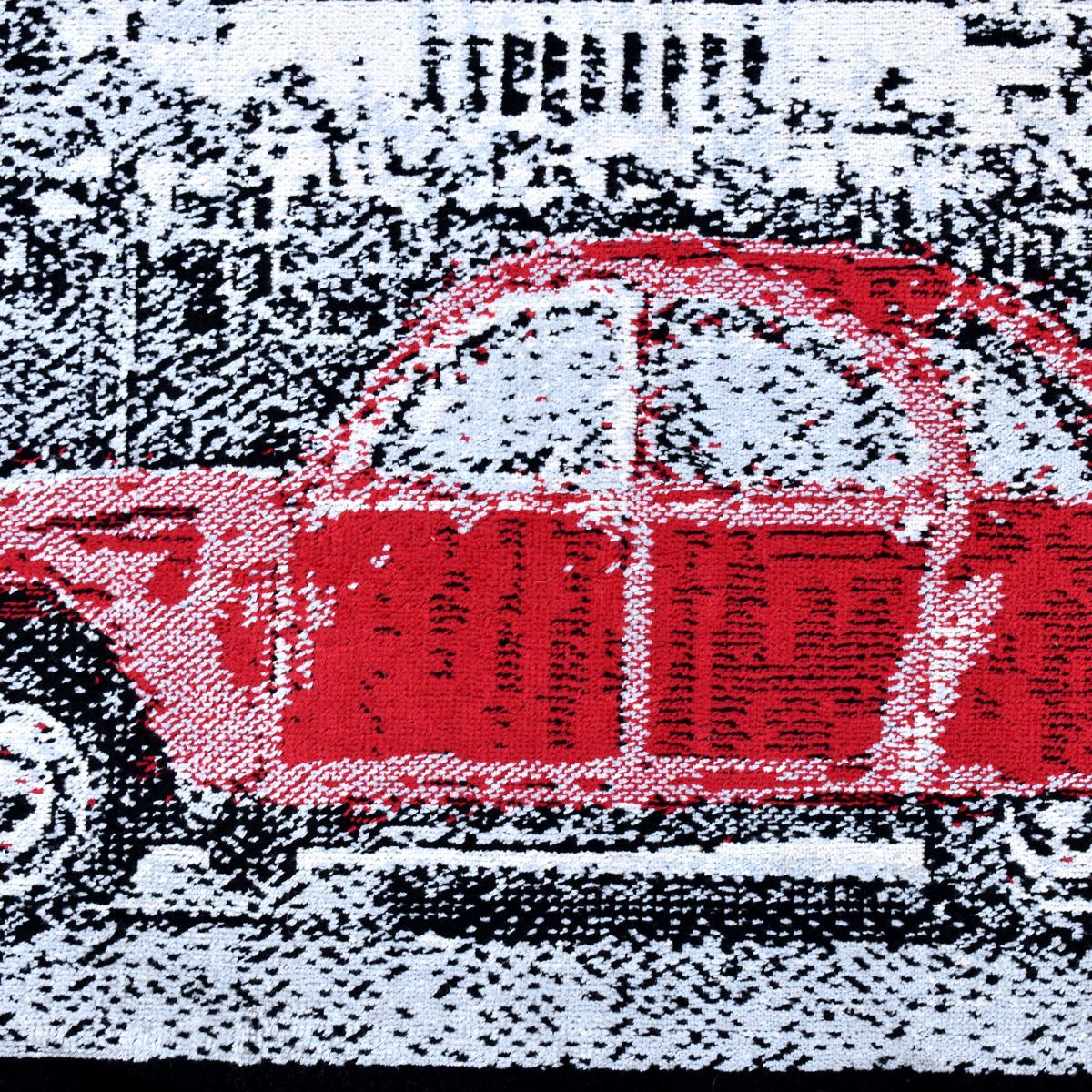 Tapis salon et chambre tissé motif fresque PARIS — vue 4