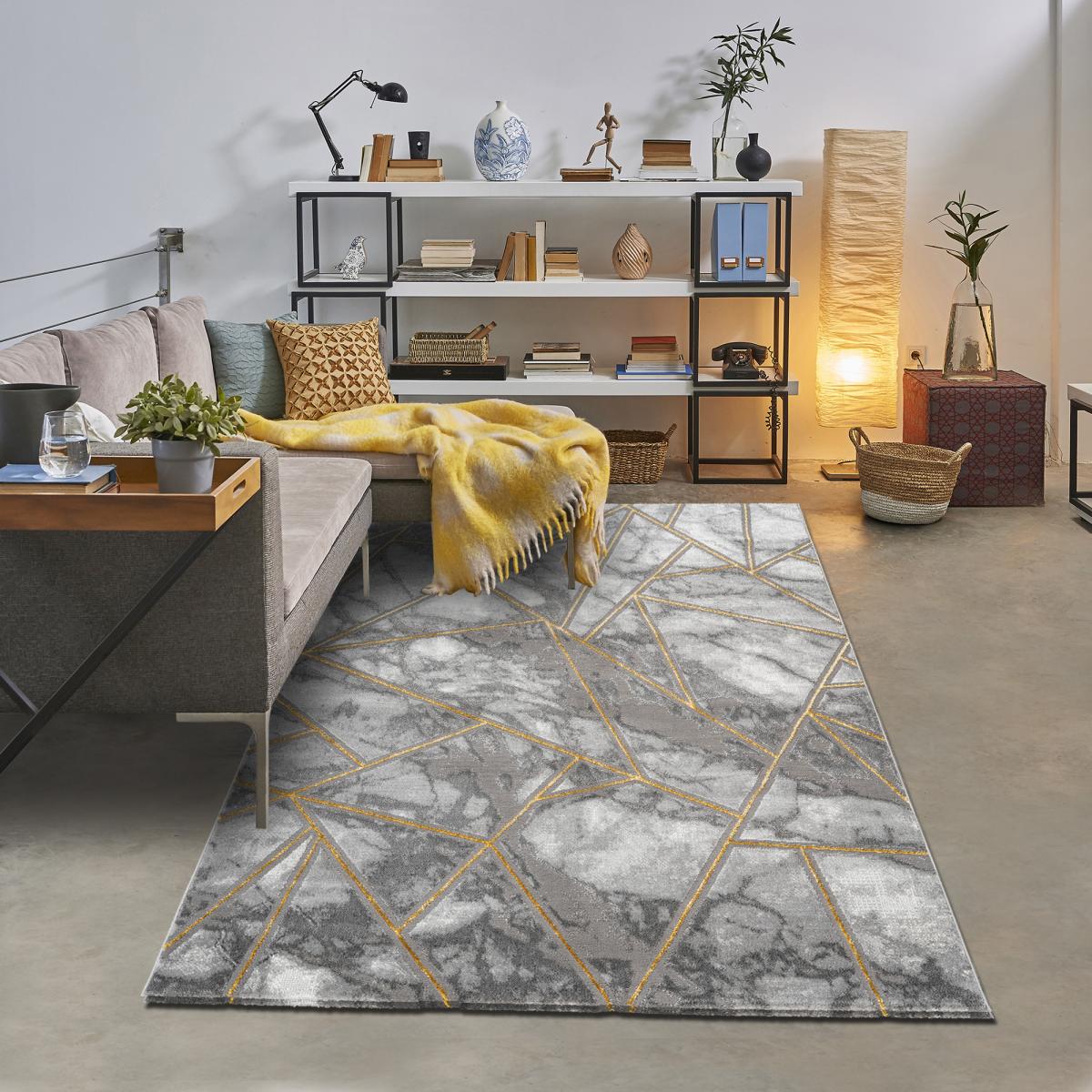 Tapis chambre tissé motif géométrique ERZU — vue 3