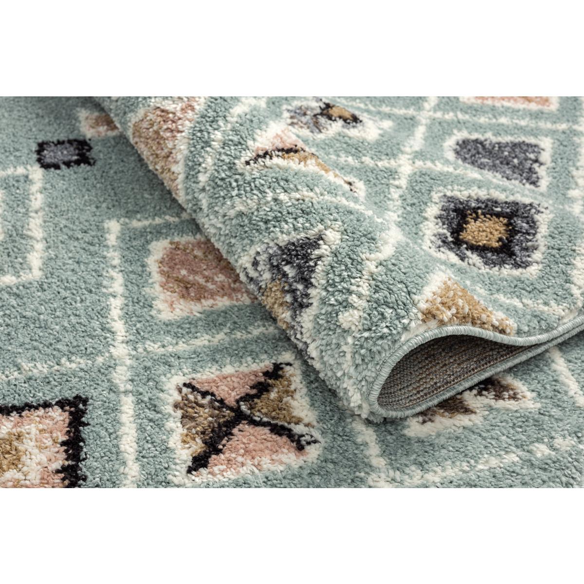 Tapis berbère tissé motif saharien PASTEL E — vue 4