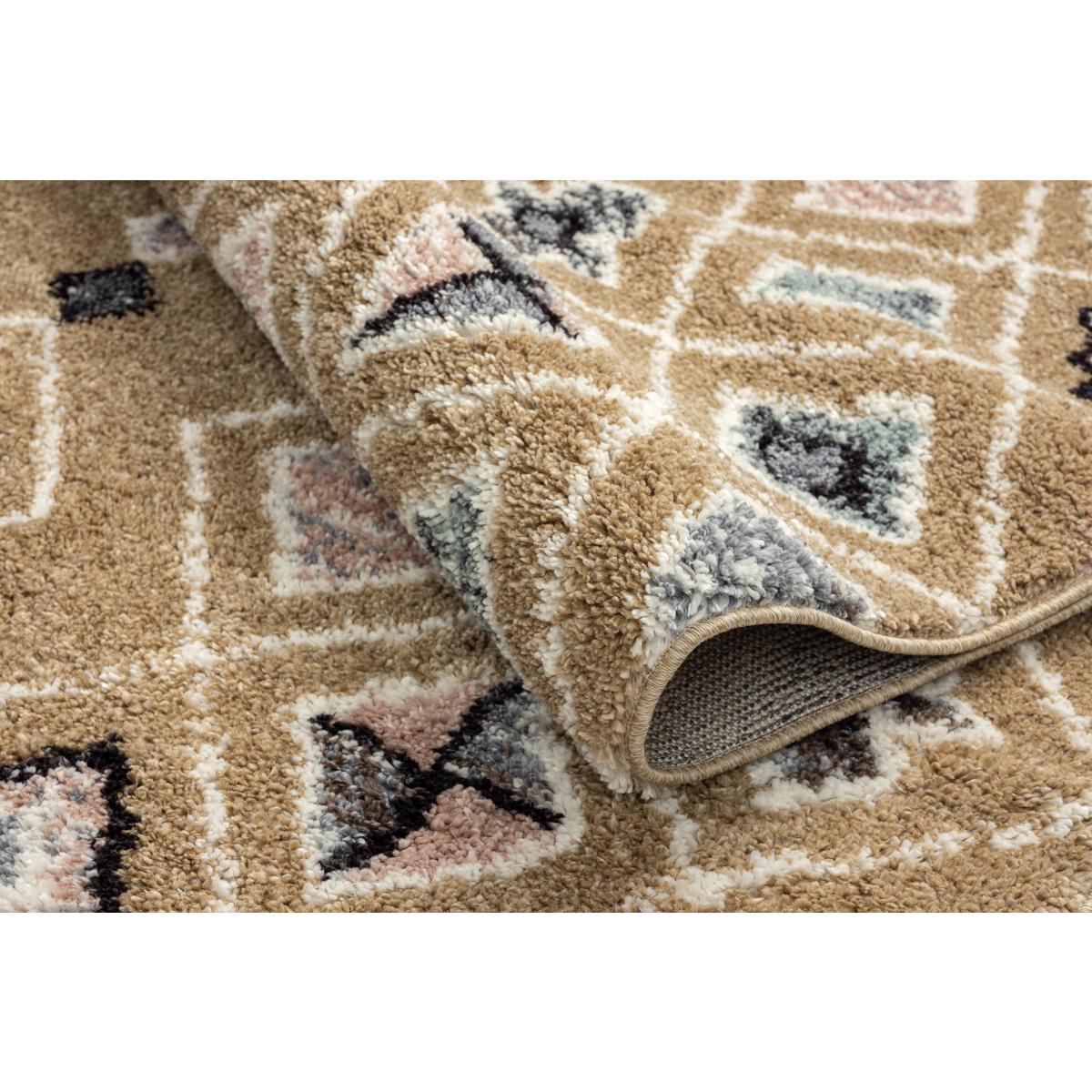 Tapis berbère tissé motif saharien PASTEL E — vue 4