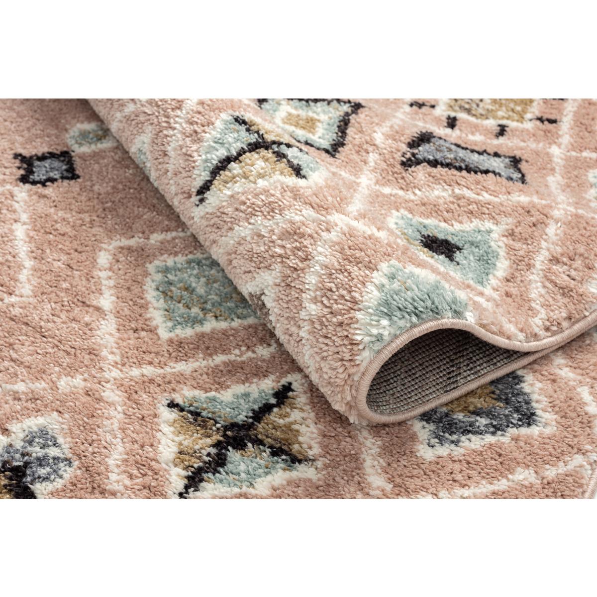 Tapis berbère tissé motif saharien PASTEL E — vue 4