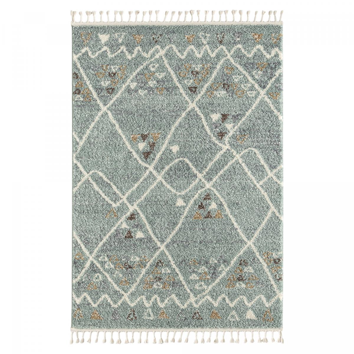 Tapis berbère tissé motif saharien PASTEL D