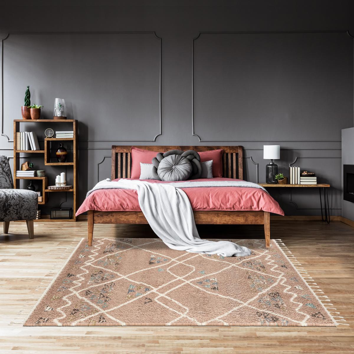 Tapis berbère tissé motif saharien PASTEL D — vue 3