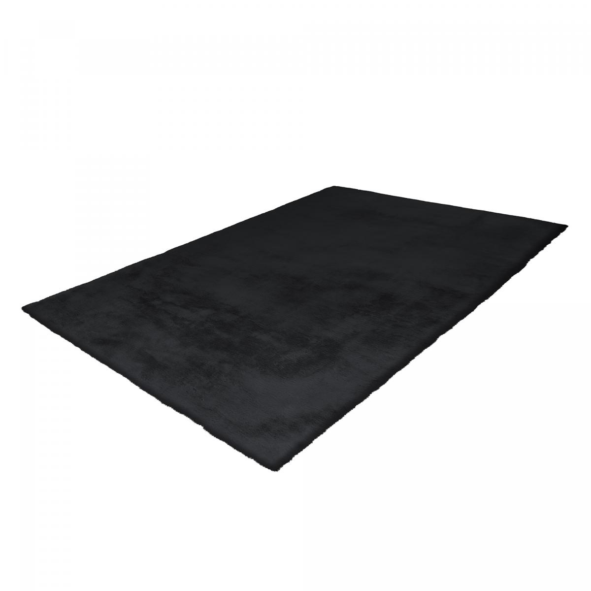 Tapis longs poils shaggy fait à la main motif uni CAREI + — vue 4