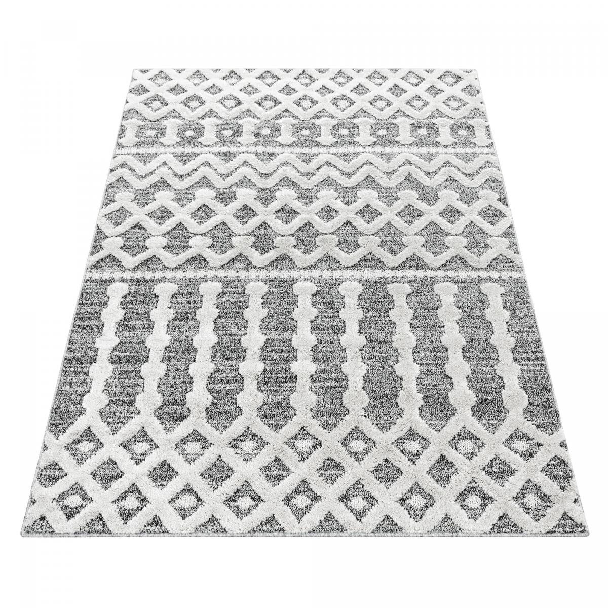 Tapis salon et chambre tissé motif scandinave PISTIOU — vue 4