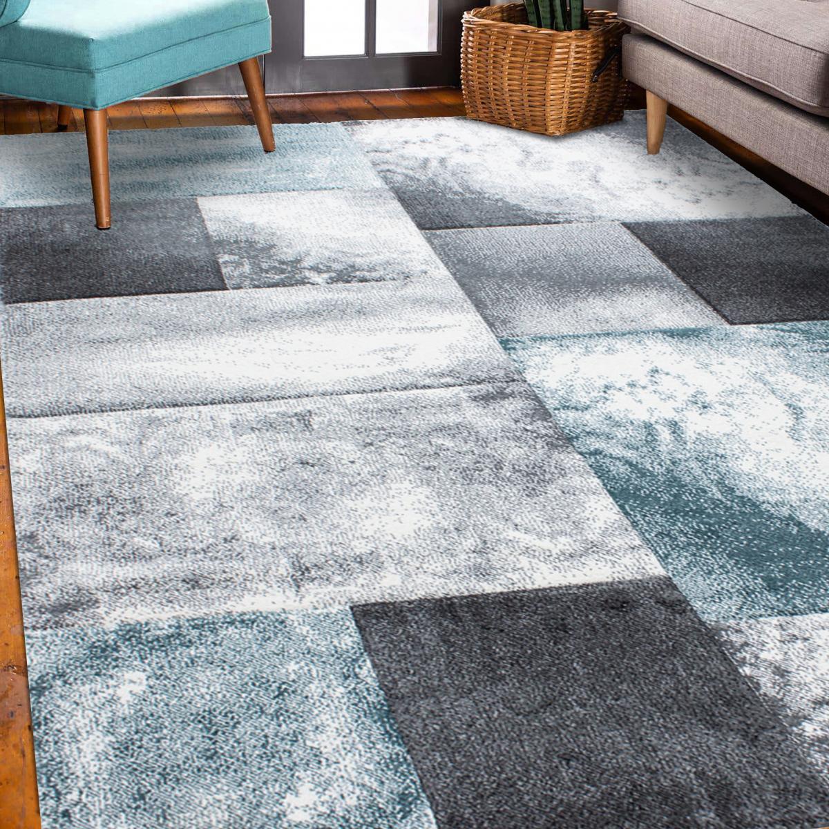 Tapis de couloir tissé motif géométrique CARARELLI — vue 3