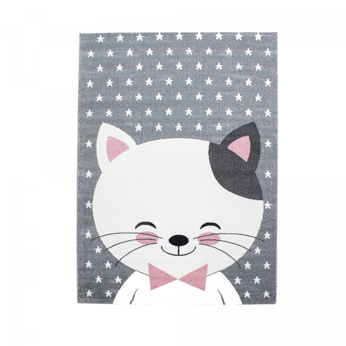Tapis enfant tissé motif animaux KID CHAT