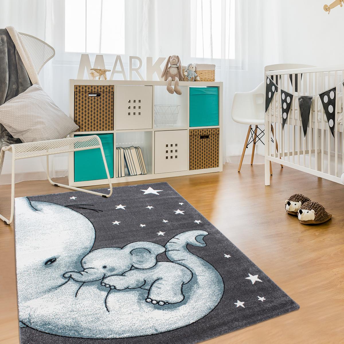 Tapis enfant tissé motif animaux ELEPHANT — vue 3