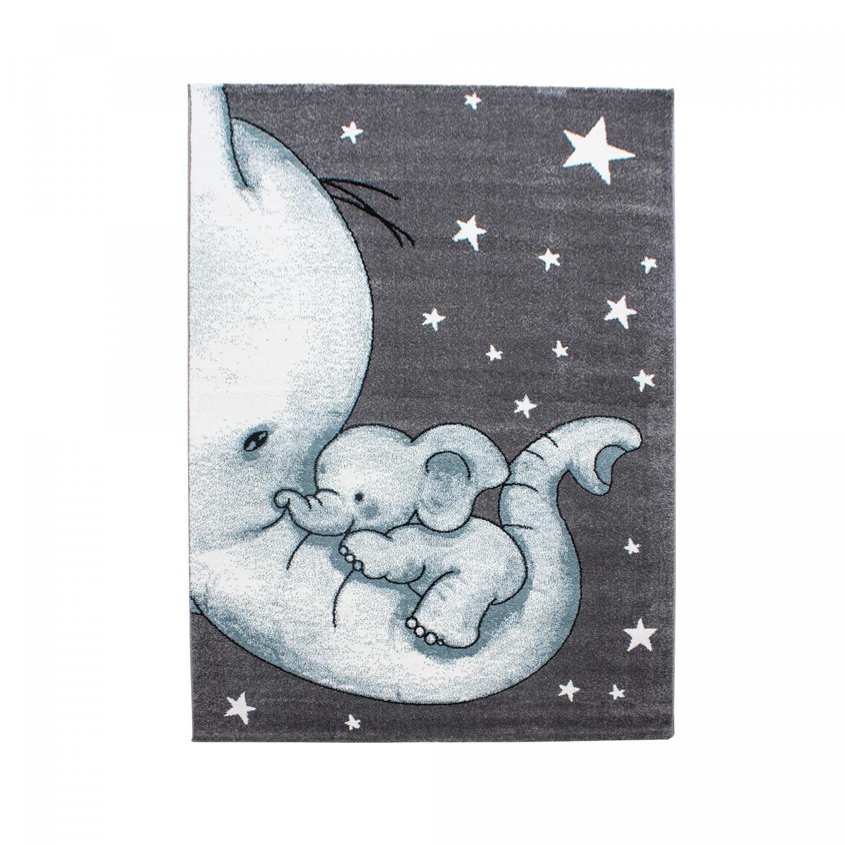 Tapis enfant tissé motif animaux ELEPHANT