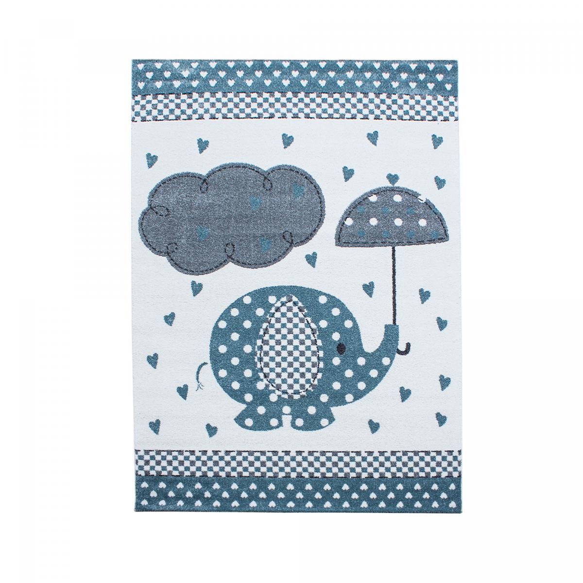 Tapis enfant tissé motif animaux KID RAIN