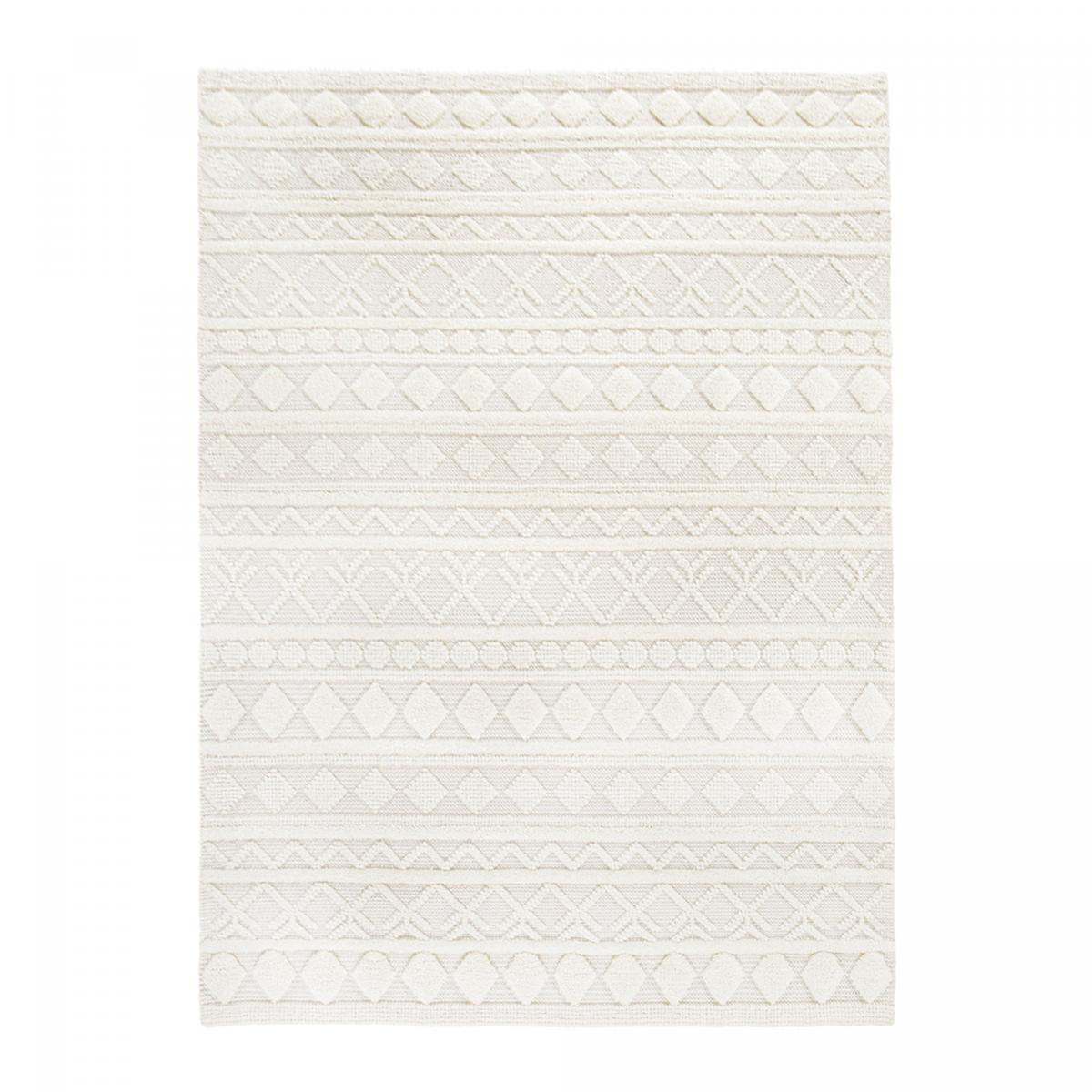 Tapis salon et chambre tissé en laine motif scandinave TINCA