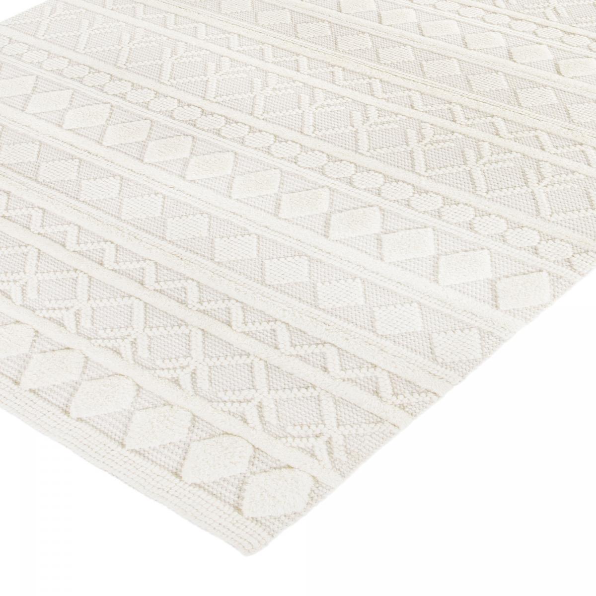 Tapis salon et chambre tissé en laine motif scandinave TINCA — vue 4