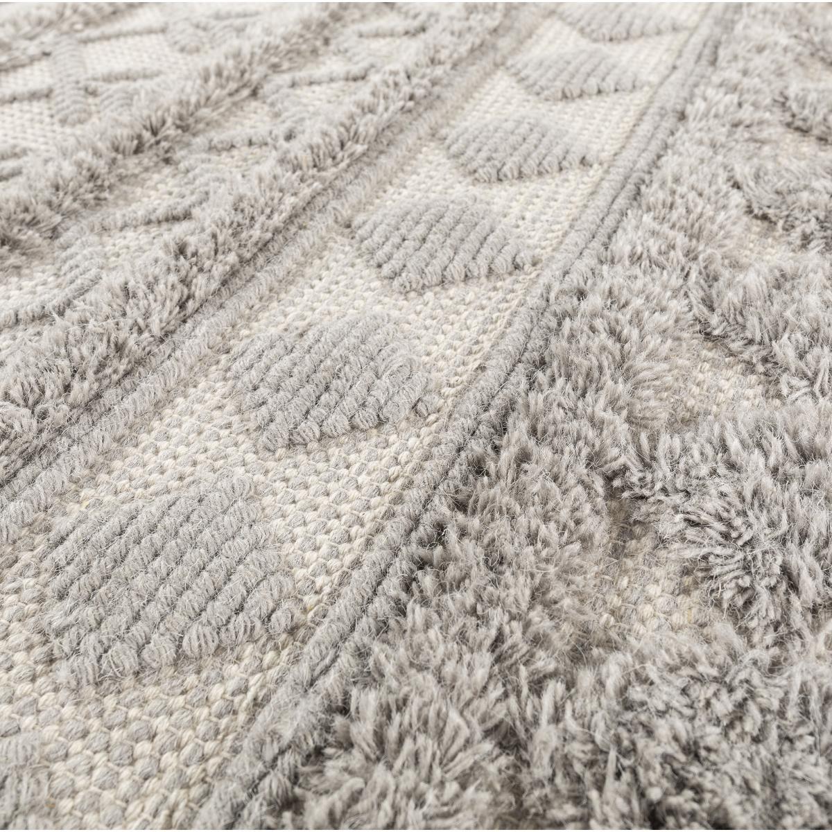 Tapis salon et chambre tissé en laine motif scandinave TINCA — vue 4