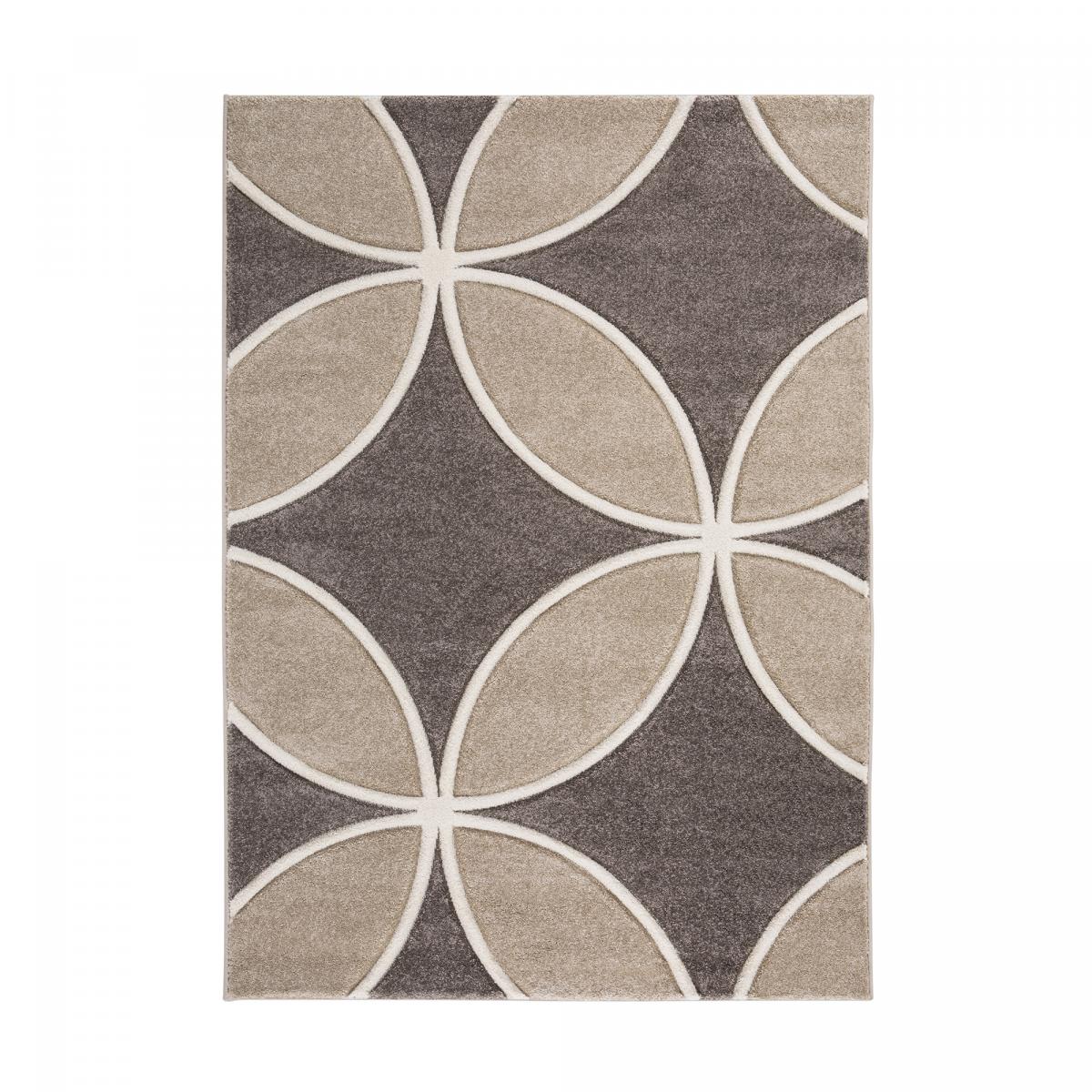 Tapis pour une chambre ou une entrée tissé motif floral CURCU