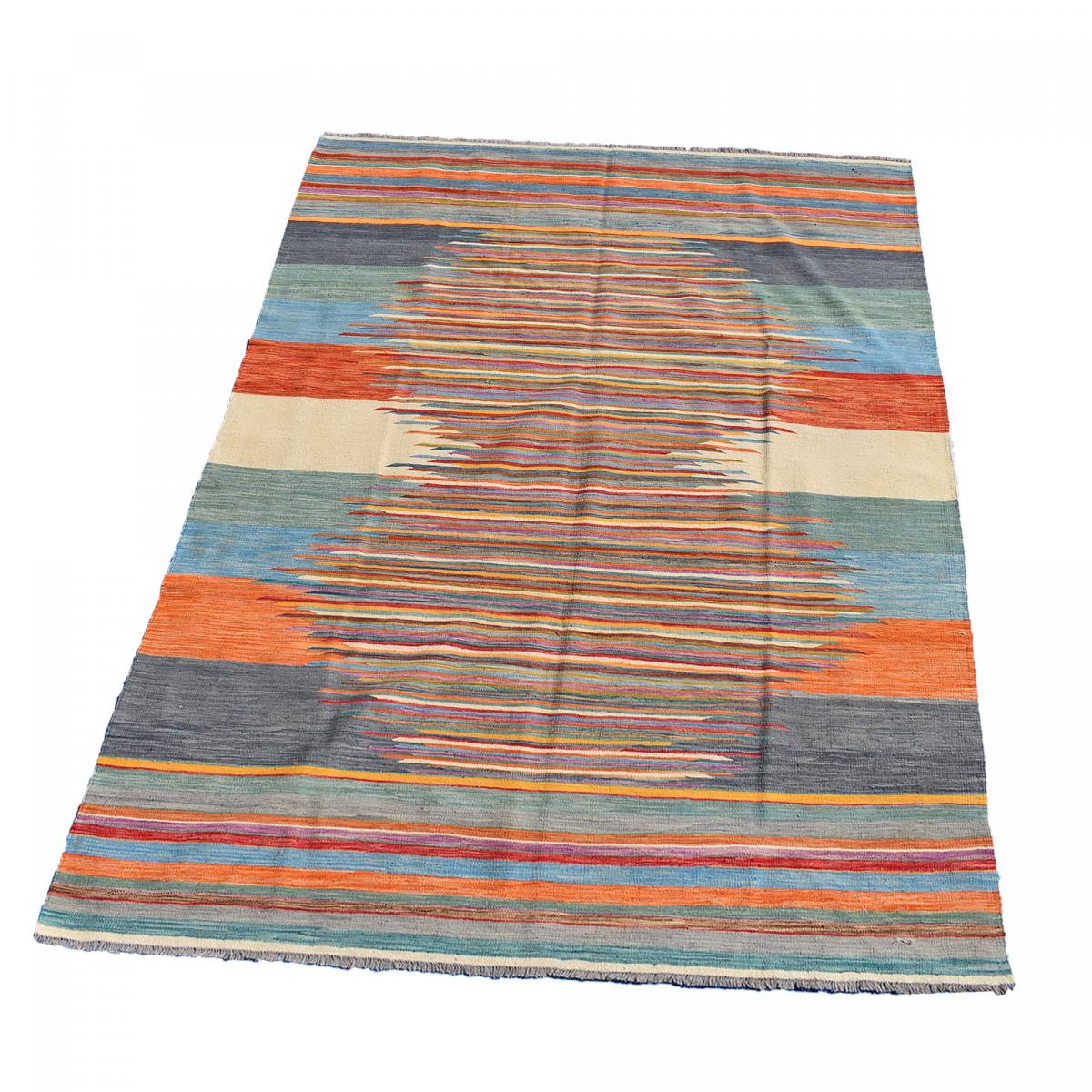Tapis kilim fait main en laine motif oriental — vue 4