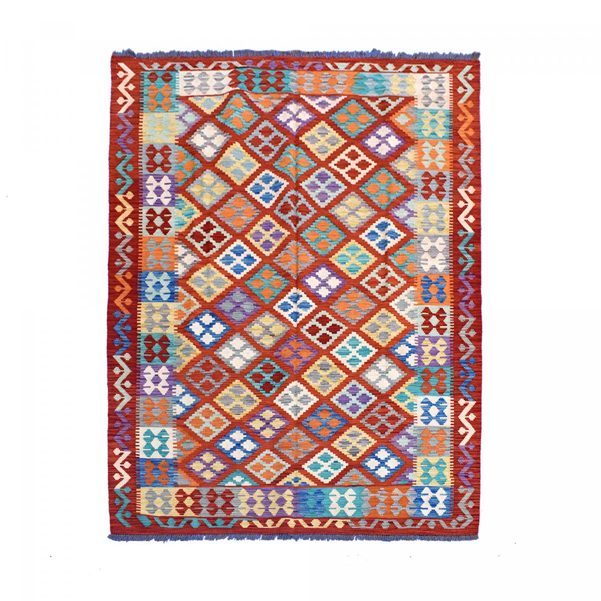 Tapis kilim fait main en laine motif oriental — vue 3