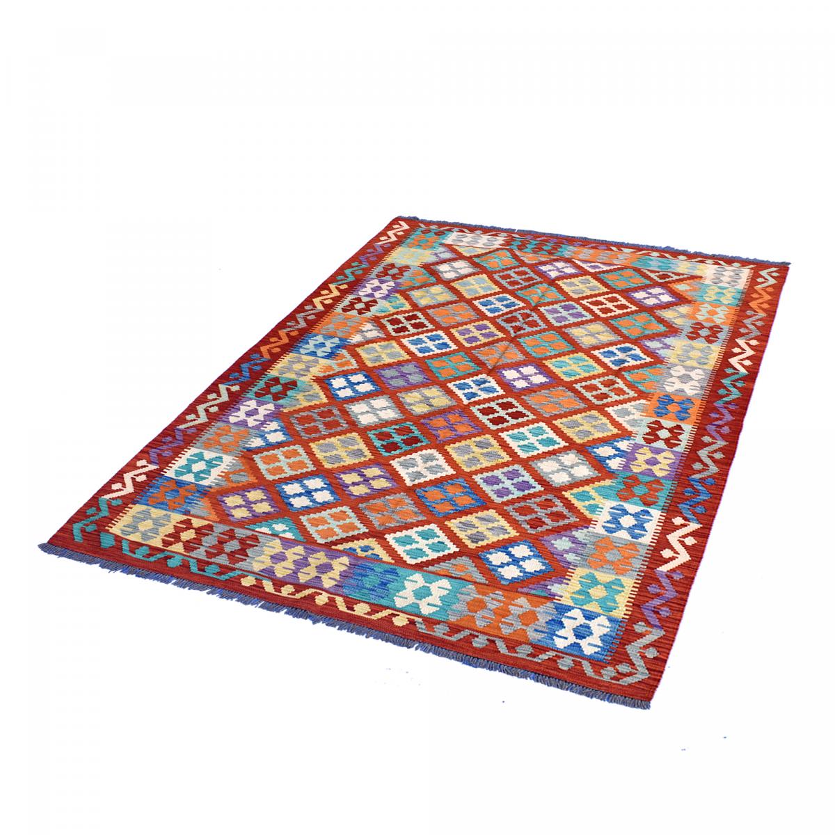 Tapis kilim fait main en laine motif oriental — vue 6