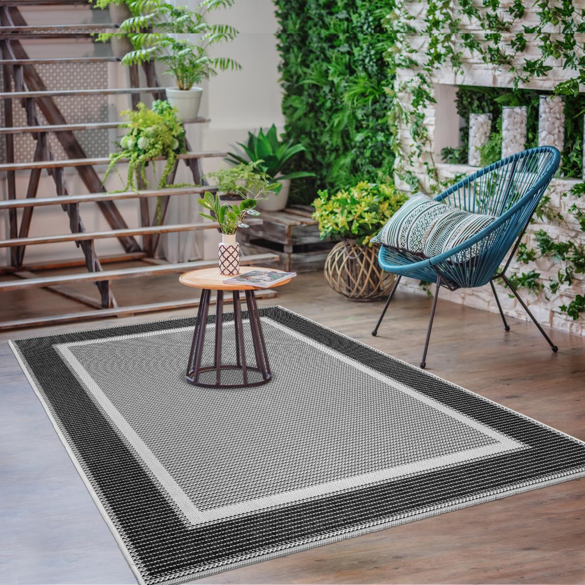 Tapis salon et chambre tissé motif simple GRATI — vue 3