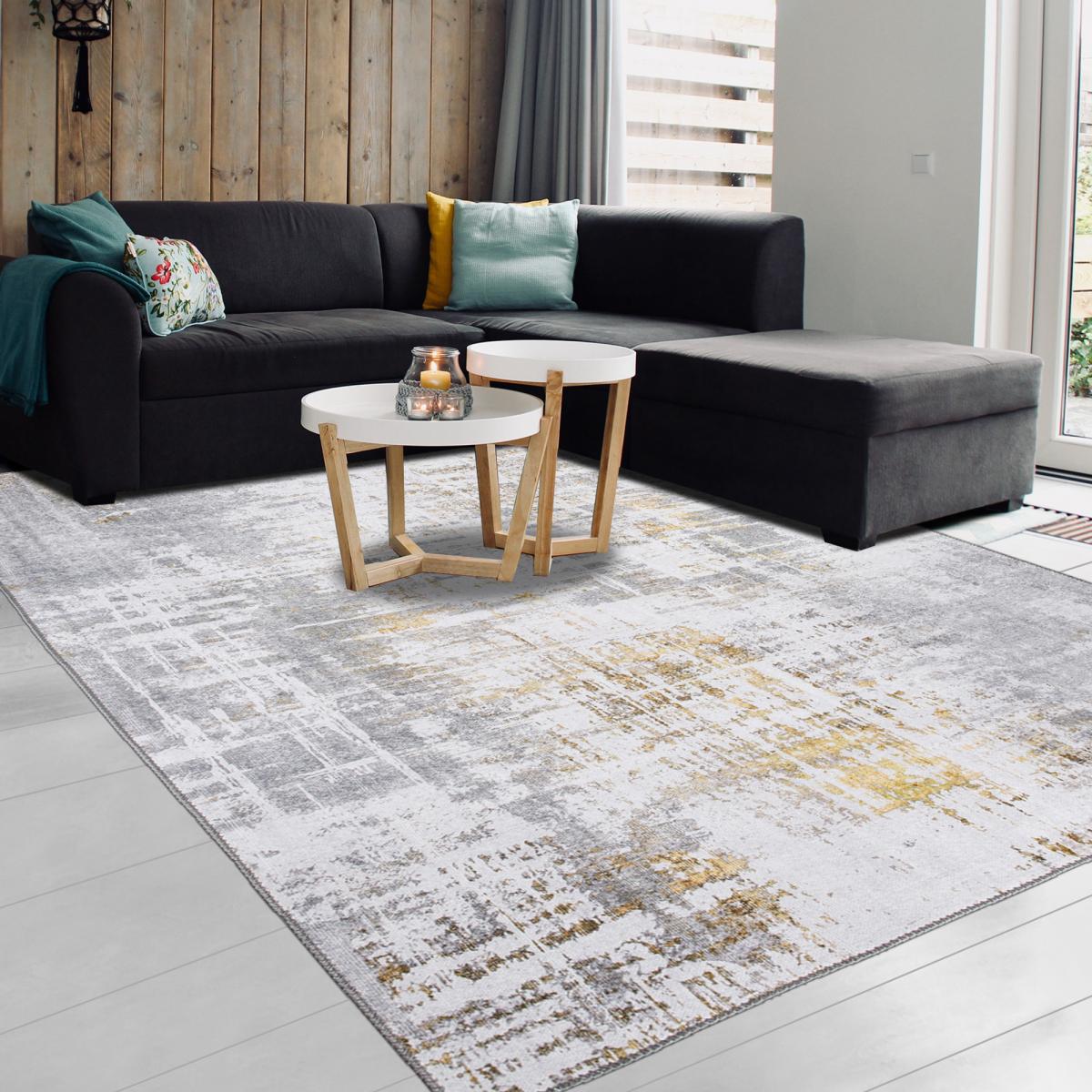 Tapis salon et chambre tissé motif abstrait JUNTO — vue 3