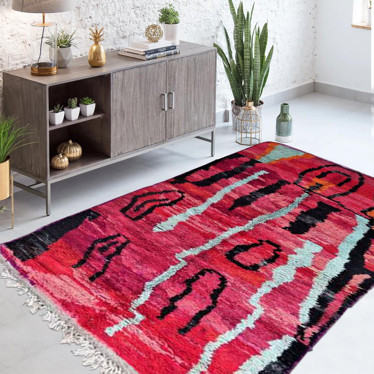 Authentique tapis berbère fait à la main en laine BOUJAAD — vue 3