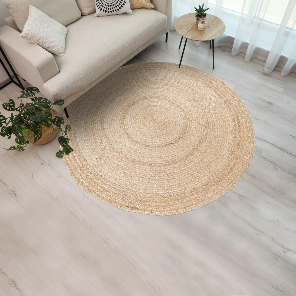 Tapis rond JUTROND en jute — vue 3