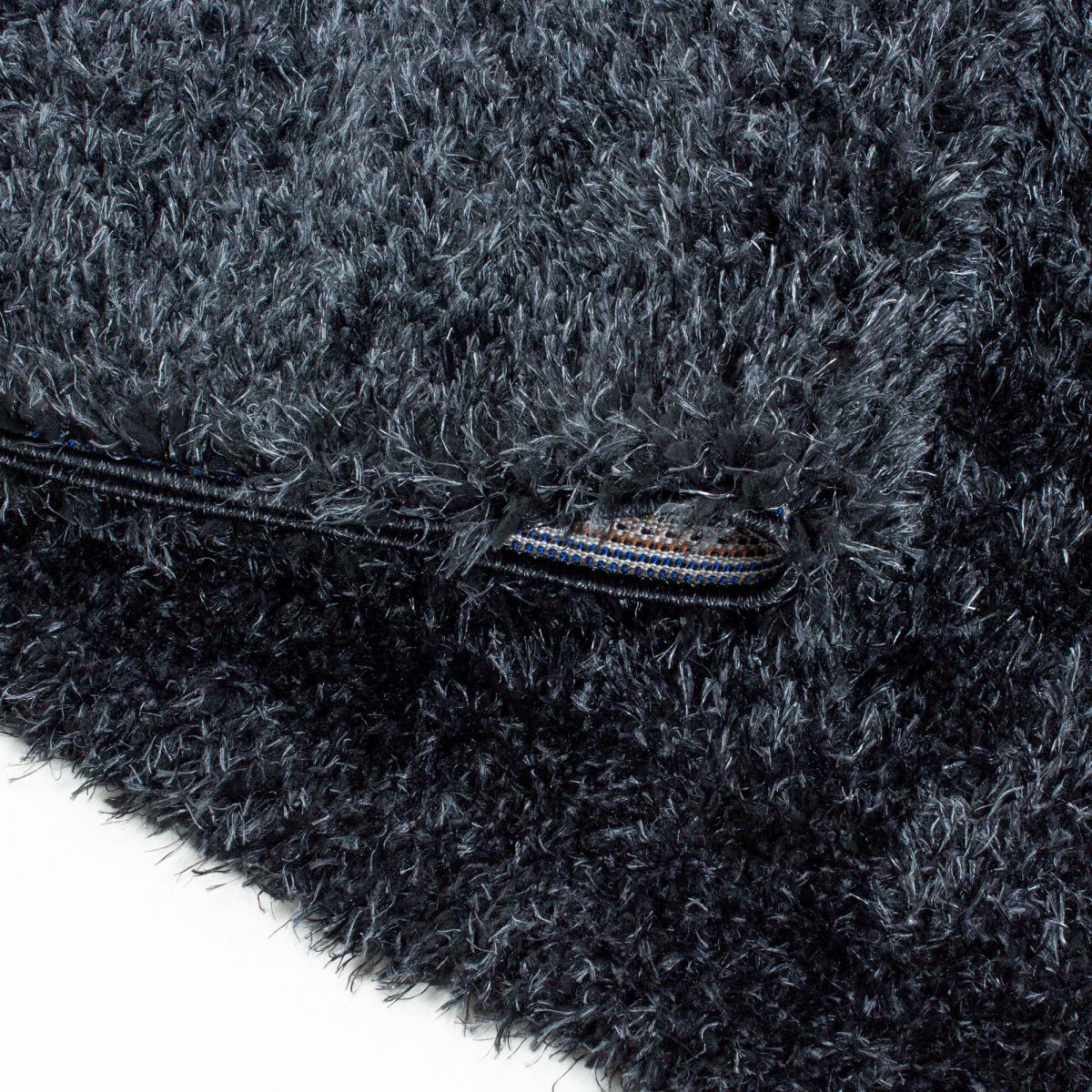 Tapis rond poils longs shaggy tissé motif uni UNI A — vue 3