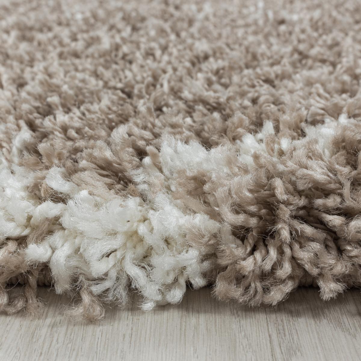 Tapis rond berbère tissé motif losange SHAGGY A — vue 3
