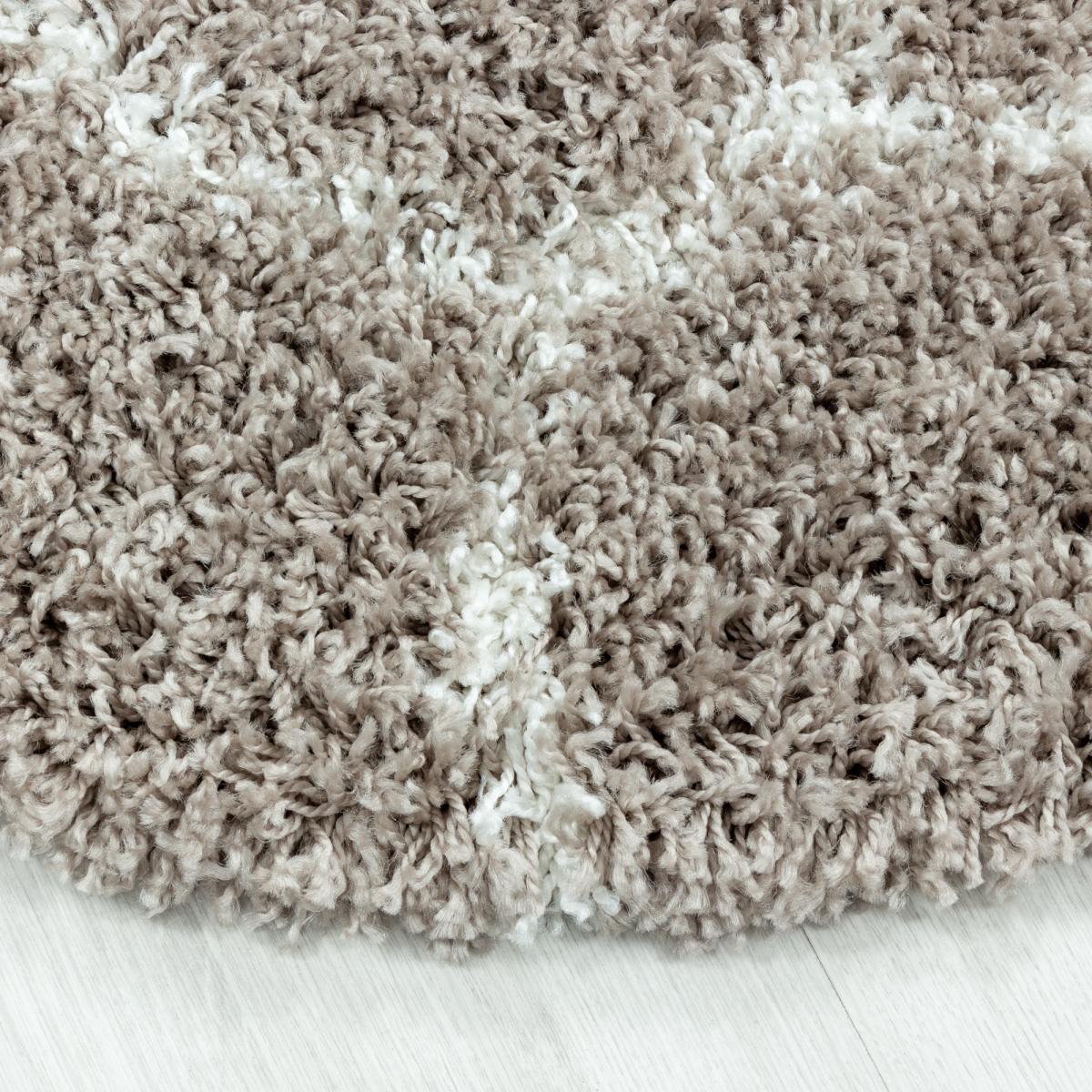 Tapis rond shaggy tissé motif scandinave SCANDINAV A — vue 3